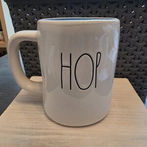 Rae Dunn White 'HOP' Mug